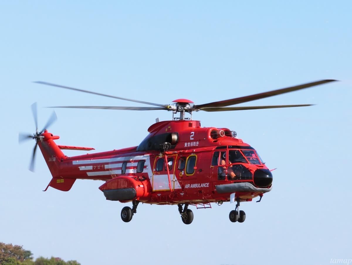 立川防災航空祭のヘリコプター
