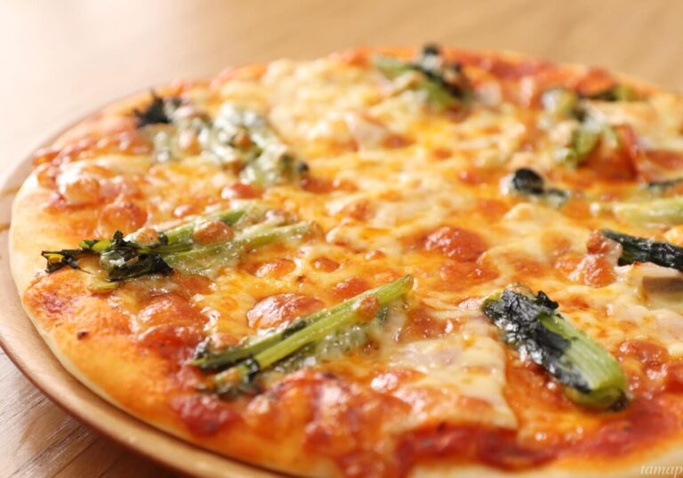 のらぼう菜のピザ