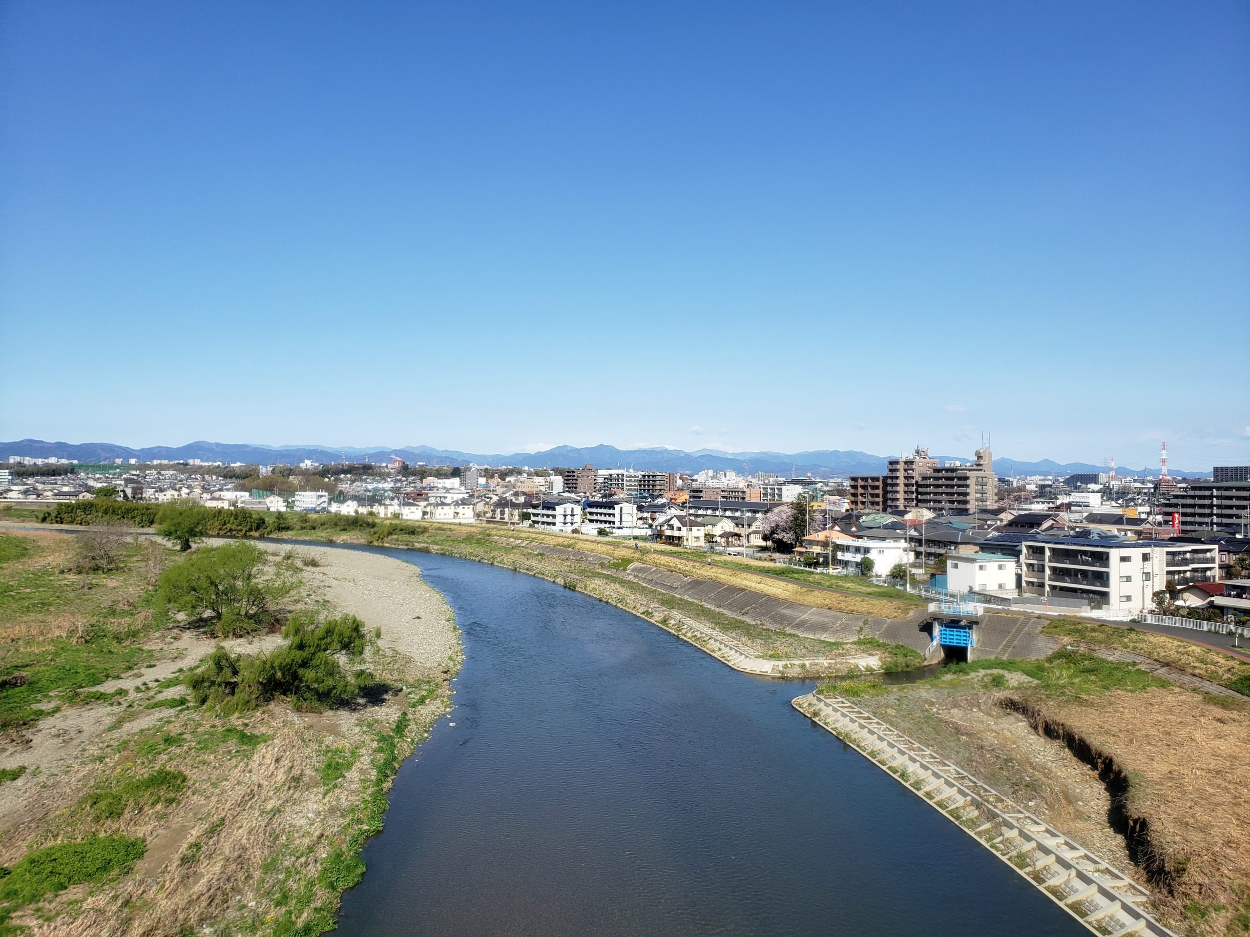 多摩川の眺め